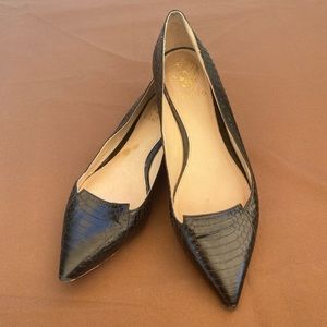 Vince Camuto Black Leather Flats